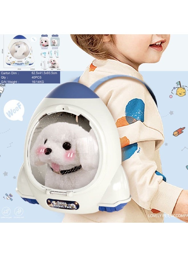Electric Music Crawling Plush Pet Dog Repetition Learning To Speak Licking Tongue To Appease Coquetry Teddy Than Panda-Color:Electric Plush Pet Puppy 18  - Image 3