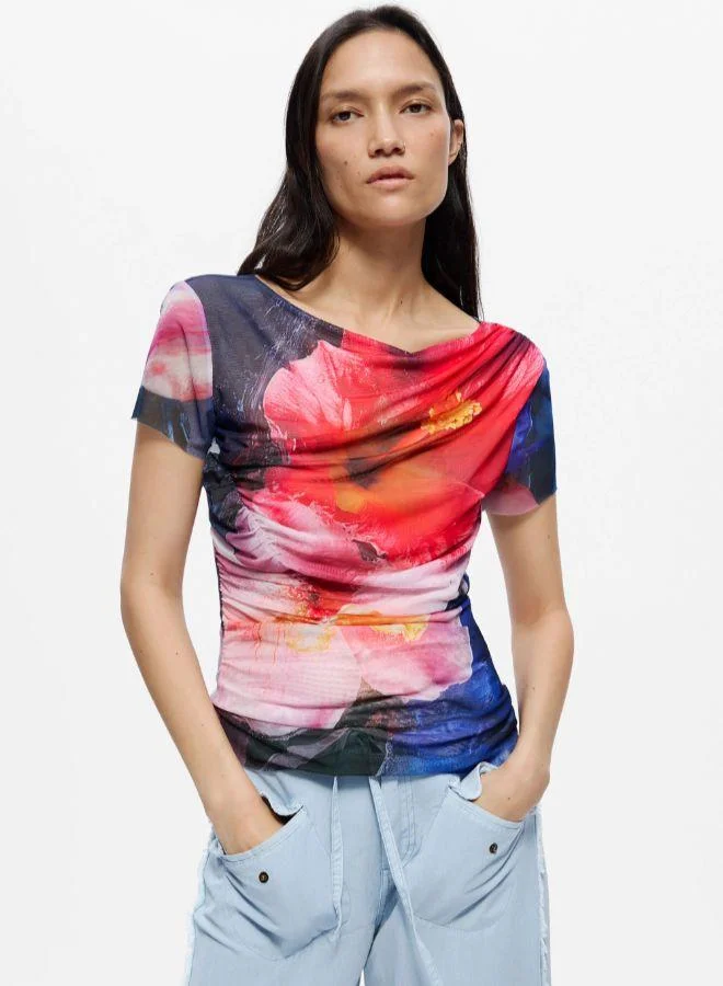 DESIGUAL Printed short-sleeve t-shirt