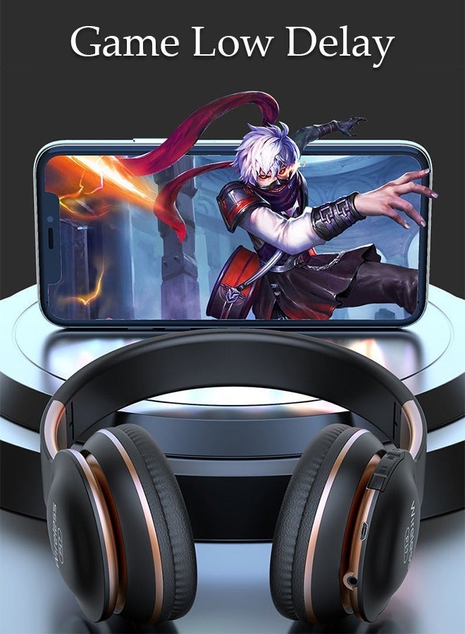 DUNISO Wireless Headphones Bluetooth 5.0 Headset Over Ear HiFi Stereo Microphone and Soft Earpads for Cellphone PC Home Office - Image 5