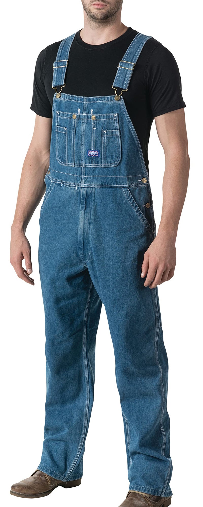 Liberty Big Smith Men's Stonewashed Bib Overall, 36x28 - Image 5