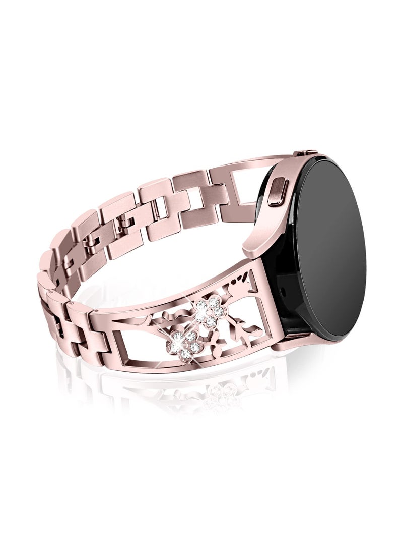 KASTWAVE 20mm Watch Bands Compatible with Galaxy Watch 5/ 4 40mm 44mm/ for Classic 42mm 46mm/ for Samsung Active 2 Watch Bands 40mm 44mm/ for Watch 5 pro 45mm, Stainless Steel Bracelets  - Image 1