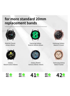 KASTWAVE 20mm Watch Bands Compatible with Galaxy Watch 5/ 4 40mm 44mm/ for Classic 42mm 46mm/ for Samsung Active 2 Watch Bands 40mm 44mm/ for Watch 5 pro 45mm, Stainless Steel Bracelets  - Image 5
