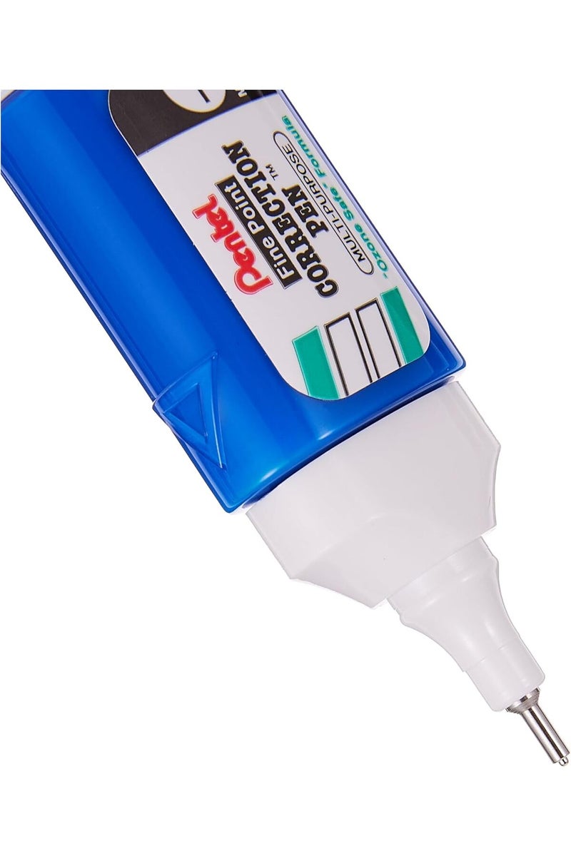 Pentel ZL33 Fine Point Correction Pen 4.1 Ml, White - Image 3