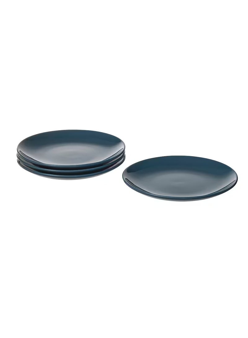 طبق جانبي، فيروزي غامق لامع 20 سم - Image 2