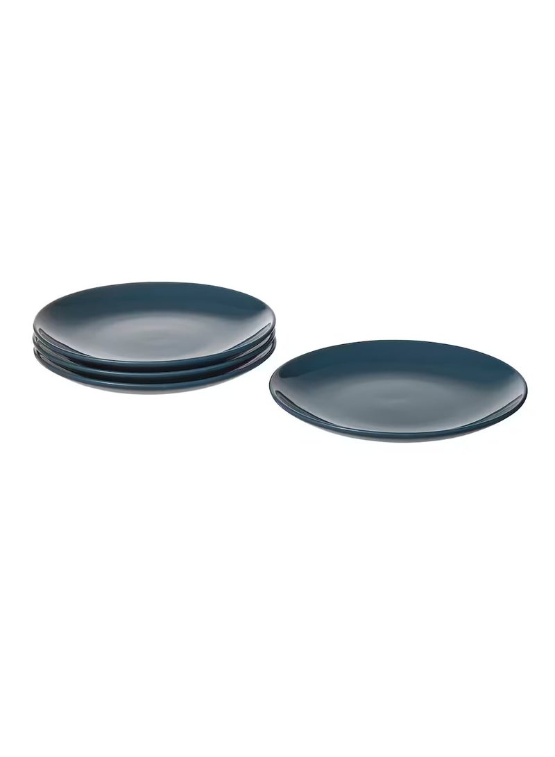 طبق جانبي، فيروزي غامق لامع 20 سم - Image 1