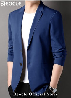 REOCLE Men's Casual Knit Blazer Business Suit Jacket Slim Fit 2 Button Lightweight Unlined Sport Coat Long-Sleeve Classic-fit Blazer  - Image 4