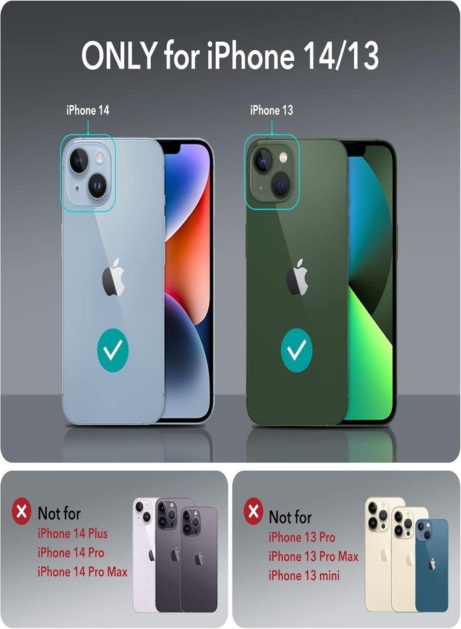 جراب محفظة كروسبودي من Jcxtrombulous لهاتف iPhone 13/14 مع حزام تعليق، وحامل للبطاقات، وتقنية حجب RFID، وحلقة تثبيت قابلة للدوران 360 درجة، وحافظة قلابة مغناطيسية بسحاب، وغطاء من الجلد الصناعي، لون بيج. - Image 2