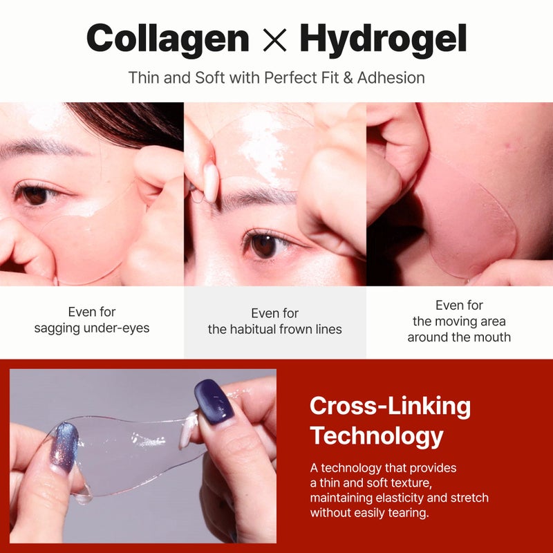 TROIAREUKE Anti-Wrinkle Collagel Eye Patch,Smooths eye,forehead,facial wrinkles,Reduces puffiness & Dark circles,Hydrogel Wrinkle patches,Elastic,adhesive formulation (60Count) - Image 5