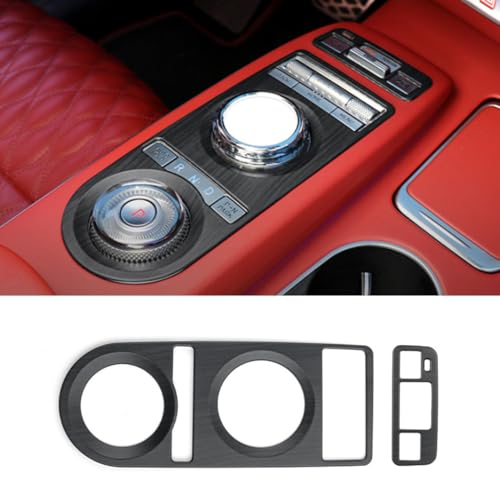 JUIVEEL ABS Central Gear Shift Panel Cover Center Control Cover Trim Car Interior Parts Compatible with Genesis GV70 2022-2024 Accessories (Matte Wood Grain Style) - Image 1