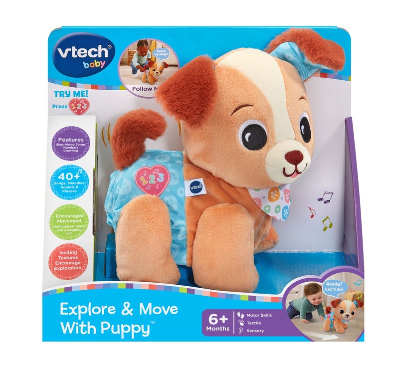 VTech Walking & Singing Plush Puppy Toy with Light-Up Button for Babies (6+ Months) - Image 5