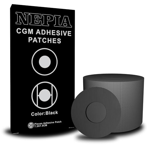 Nepia 30 Pcs Black CGM Sensor Patches Waterproof Adhesive for Dexcom G7Libre1 2 3Enlite 14 Days LongLasting Protection Sweatproof Sensor Covers with Comfortable Fit for Active Lifestyle - Image 2