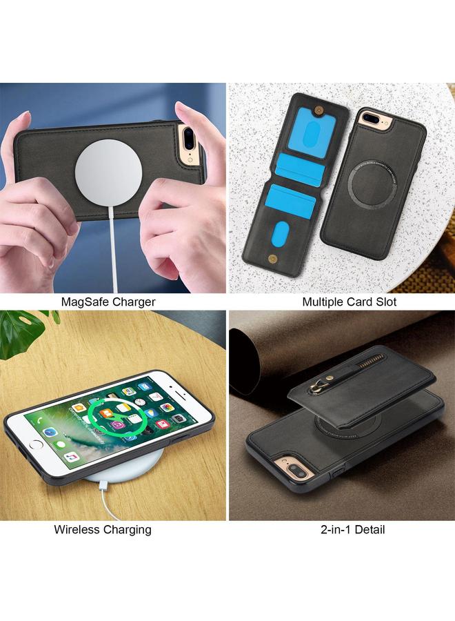 اس-توب جراب لهاتف iPhone 7 Plus / 8 Plus مزود بسحاب ومحفظة من الجلد مع غطاء خلفي من MagSafe - Image 5