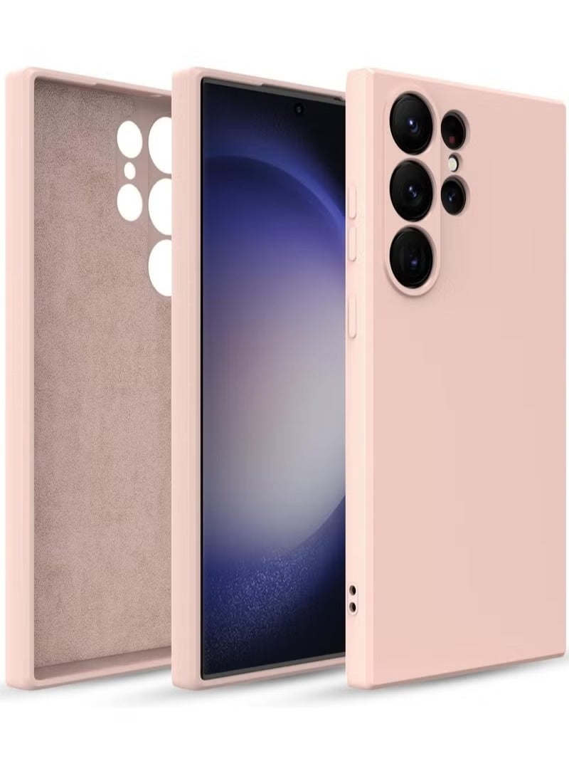 UMIXPRO Samsung Galaxy S23 Ultra Soft Silicone Gelly Rubber Cover Shockproof Matte Finish Back Cover Inner Fabric Lining with Camera Protection Case Samsung Galaxy S23 Ultra Pink - Image 1