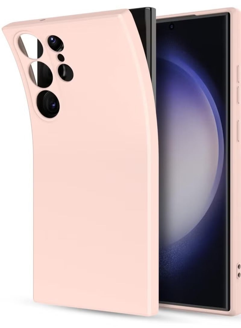 UMIXPRO Samsung Galaxy S23 Ultra Soft Silicone Gelly Rubber Cover Shockproof Matte Finish Back Cover Inner Fabric Lining with Camera Protection Case Samsung Galaxy S23 Ultra Pink - Image 5