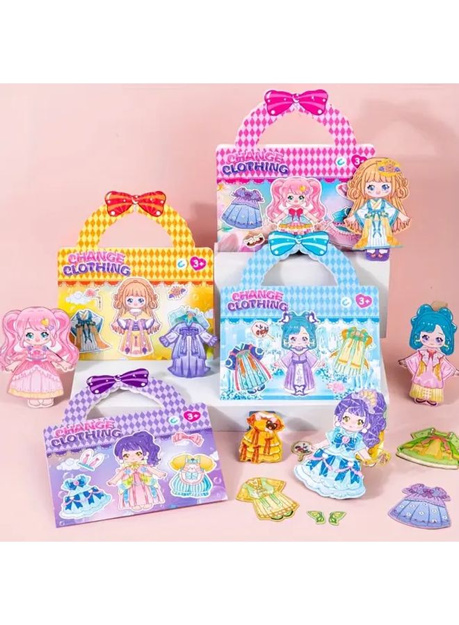 Pink Princess Dress Up Fridge Sticker Toy Preschool Education Thinking Game - Image 3