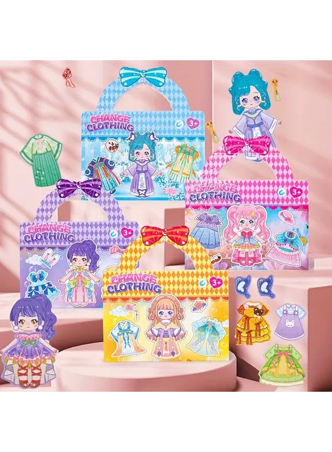 Pink Princess Dress Up Fridge Sticker Toy Preschool Education Thinking Game - Image 1