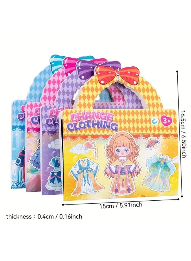 Pink Princess Dress Up Fridge Sticker Toy Preschool Education Thinking Game - Image 2