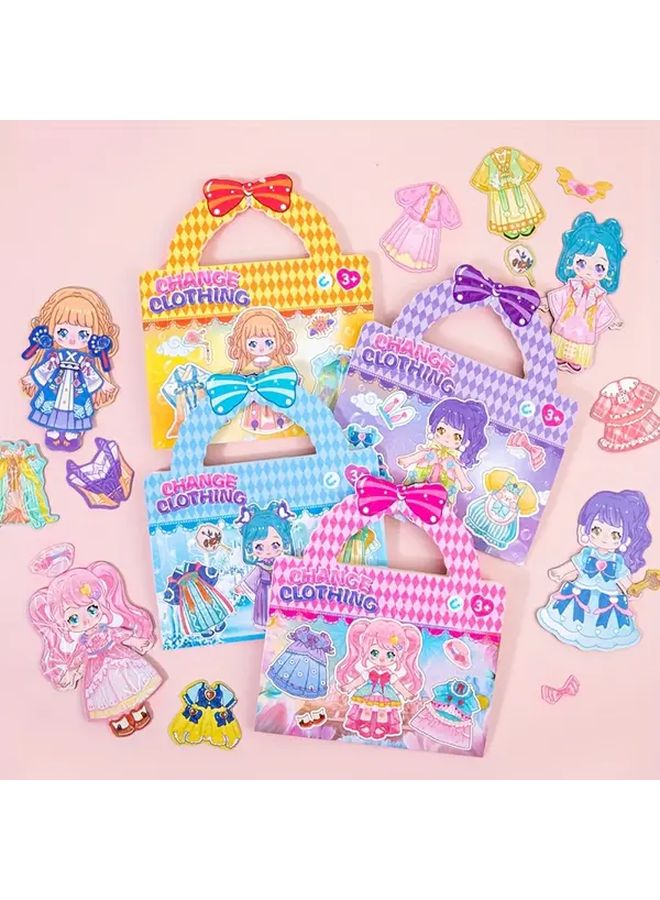Pink Princess Dress Up Fridge Sticker Toy Preschool Education Thinking Game - Image 4