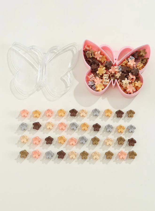 تايك تو Pack of 40 - Girls Pastel Flower Hair Accessories