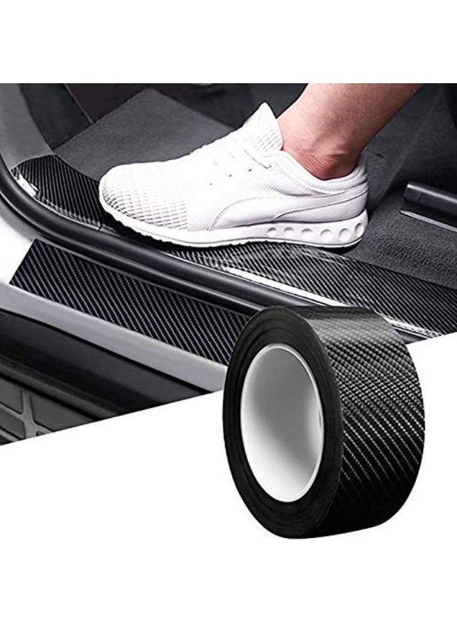 AutoBizarre Carbon Fibre High Gloss Anti Scratch Black Carbon Fiber Paint Protection Film Tape Ppf For Car Protection And Decoration - 2 Inches X 5 Meters - Image 1