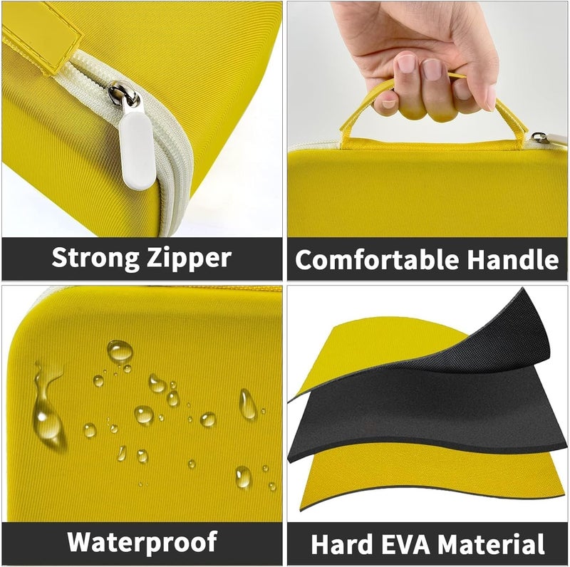 GWCASE Case Compatible with Newbealer/for Sunbeam Hot-2-Trot/for Oliso M3Pro M2 Mini Travel Iron for Sewing, Carrying Holder for Small Craft Quilting Irons with Steam& Silicone Rest (Box Only)- Yellow - Image 4