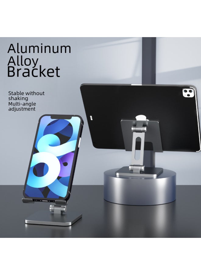 Generic - Tablet PC Stand Mobile Phone Stand Desktop Folding For Ipad Huawei Apple Support Source Wholesale-Color:Gray (mobile Phone)-aluminum Alloy Material - Image 1