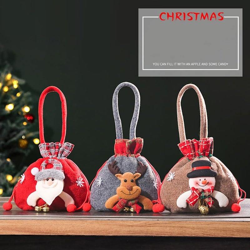 klarako Christmas Knitted Doll Gift Bags, Doll Bags with Drawstring, Christmas Doll Gift Bags (6PCS) - Image 3