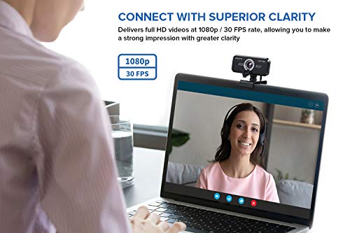 Creative Live! Cam Sync 1080p V2 Full HD Wide-Angle USB Webcam with Auto Mute and Noise Cancellation for Video Calls, Improved Dual Built-in Mic, Privacy Lens Cap, Universal Tripod Mount… - Image 5