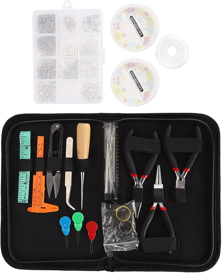 ChiweiJ مجموعة أدوات صنع المجوهرات DIY مع ملاقط الخرز ومواد التنسيق للمبتدئين - Image 5