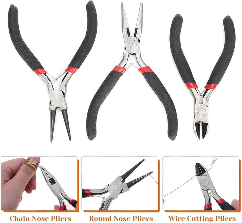 ChiweiJ مجموعة أدوات صنع المجوهرات DIY مع ملاقط الخرز ومواد التنسيق للمبتدئين - Image 4