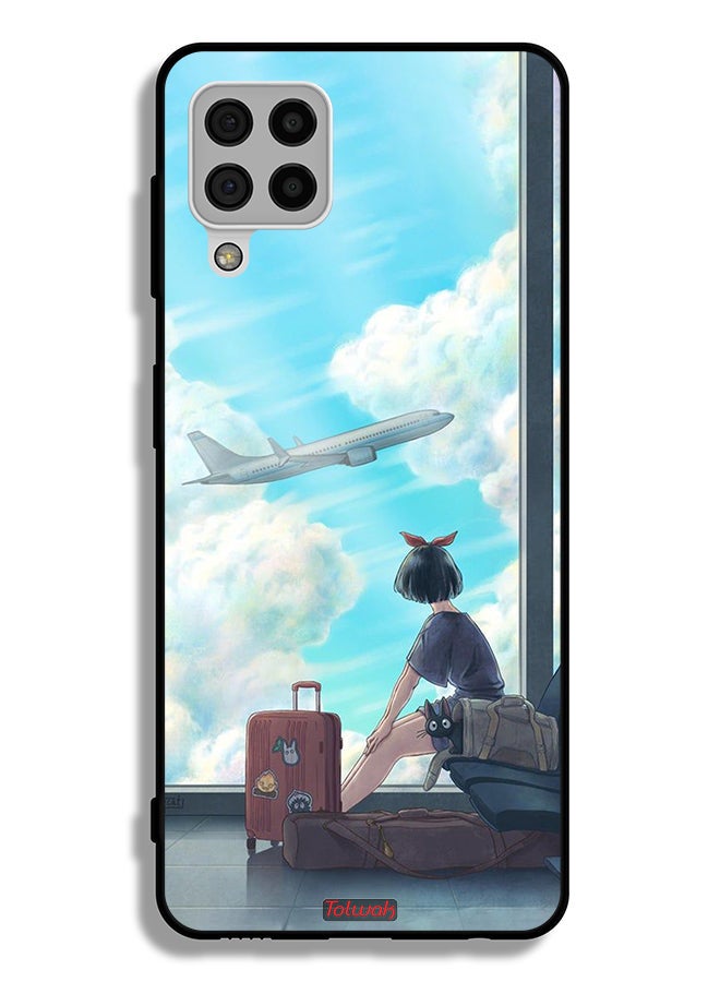 Tolwak Samsung Galaxy A22 4G Protective Case Cover Travel Art - Image 1