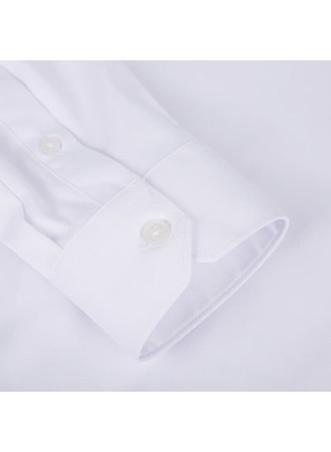 TRIES Caizi Men's Long-sleeve Shirt, Spring And Autumn Versatile, Elastic Business Solid Color Casual Shirt, Men's Top - Image 5