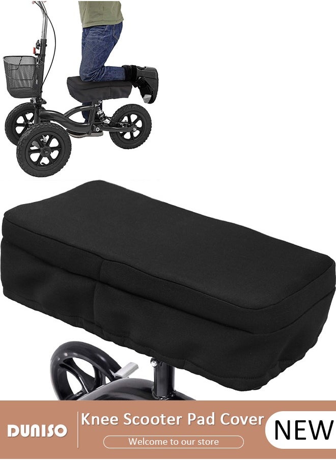 DUNISO Comfort Knee Scooter Pad Cover with Memory Foam Cushion, Universal Fit for Most Knee Rollers, Knee Walker Cushion Reduces Pain and Fatigue in Hip, Knee and Leg During Recovery  - Image 1