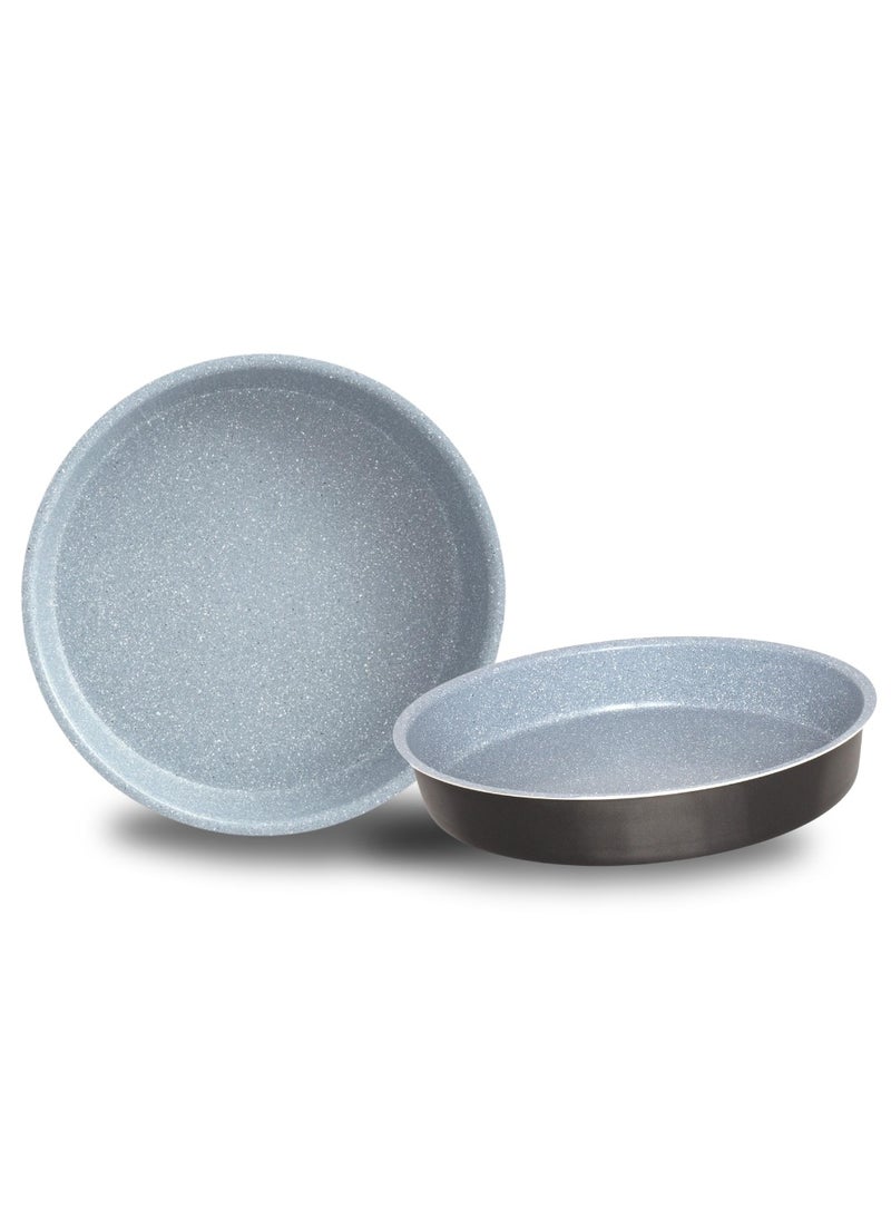 دورش مقلاة دائرية غير لاصقة بتصميم دنماركي - طلاء سيراميك، خالية من مادة PTFE، تم اختبارها من قبل TUV، آمنة للاستخدام في الفرن، مصنوعة من الألومنيوم عالي الجودة، مقاومة للخدش، سهلة التنظيف، متينة، صديقة للبيئة، خالية من PFOA، مقاومة للحرارة (40 سم) - Image 1