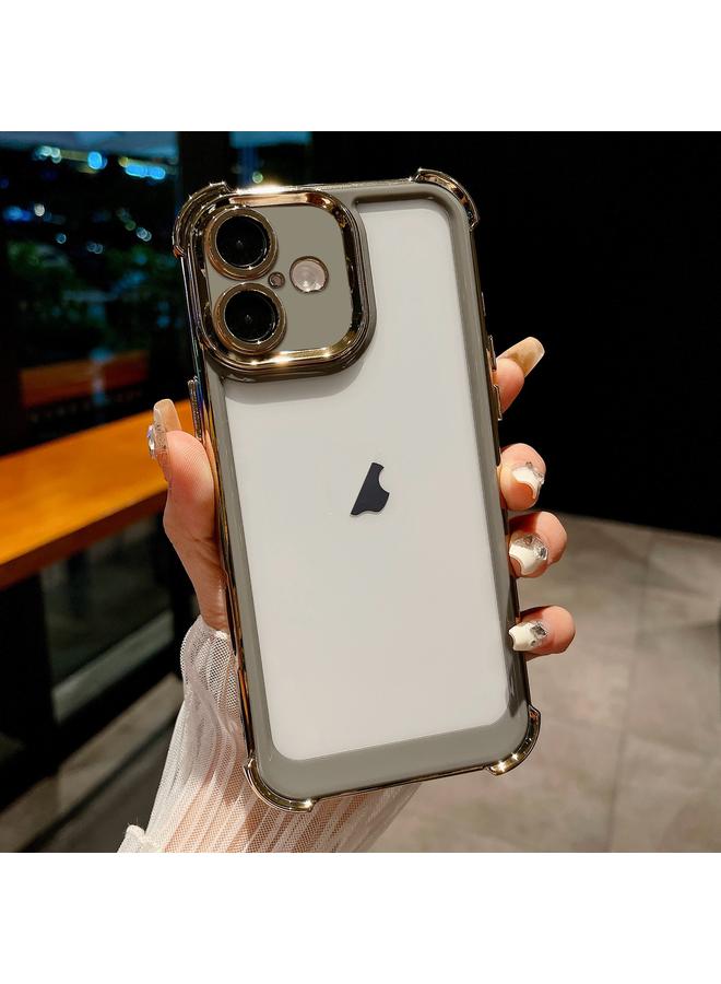 erorex Case For iPhone 16 Plus Dual-color Plating Space PC Hybrid TPU Phone Case - Image 1