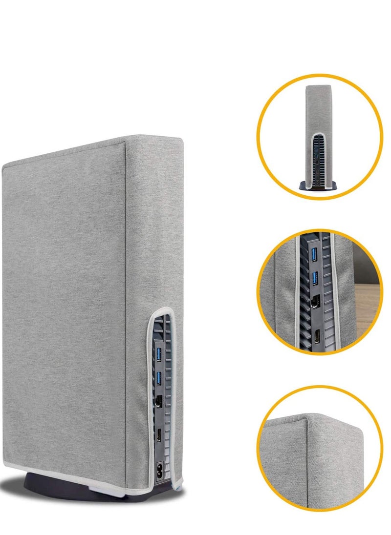 Dust Cover Protector for Playstation 5 Console Disc Edition & Digital Edition with Thick Cotton Precision Cut Easy Access Cable Port
