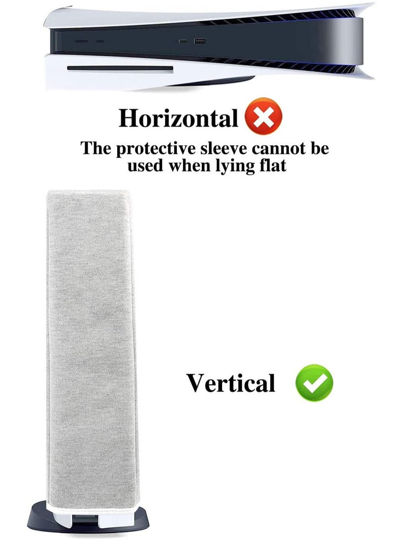 Dust Cover Protector for Playstation 5 Console Disc Edition & Digital Edition with Thick Cotton Precision Cut Easy Access Cable Port