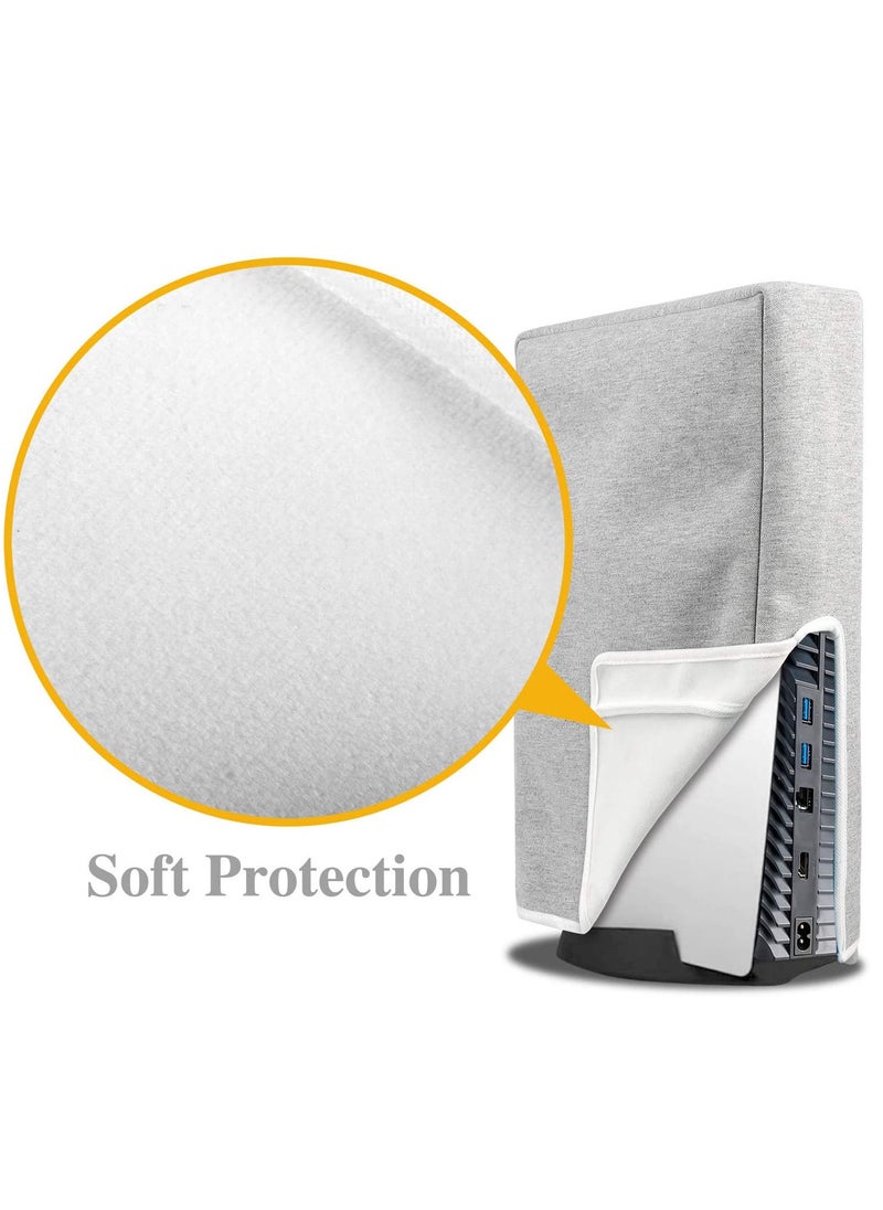 Dust Cover Protector for Playstation 5 Console Disc Edition & Digital Edition with Thick Cotton Precision Cut Easy Access Cable Port