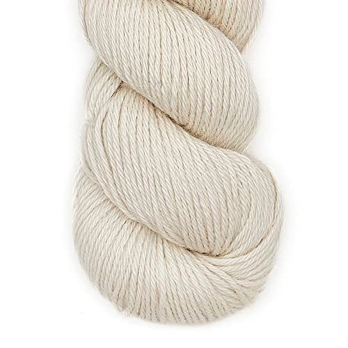 Alpaca Warehouse 100% Baby Alpaca Yarn Wool Bare Yarn Wool Undyed Hank DK Weight - Heavenly Soft and Perfect for Knitting and Crocheting (Ivory, DK) - Image 2