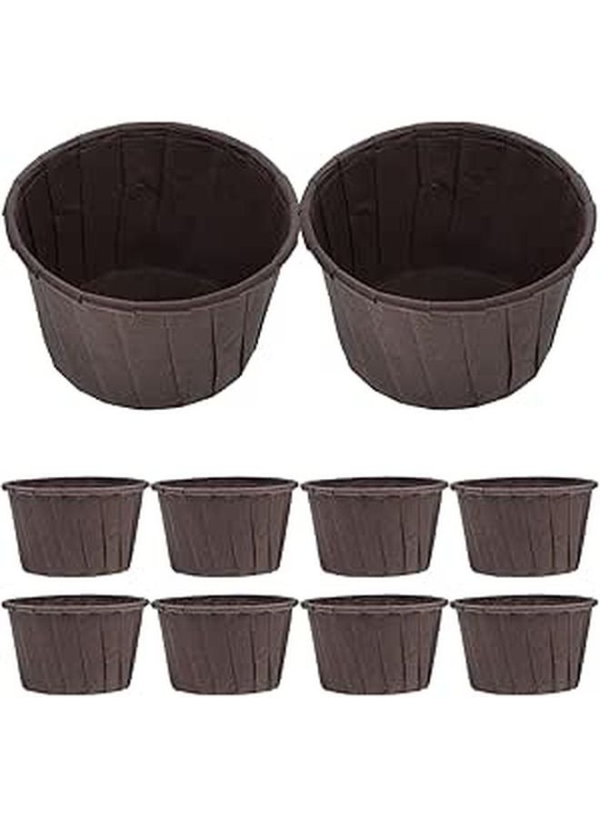Brown Paper Cupcake Liners 50pcs Baking Cups For Muffins And Home Baking - Image 1
