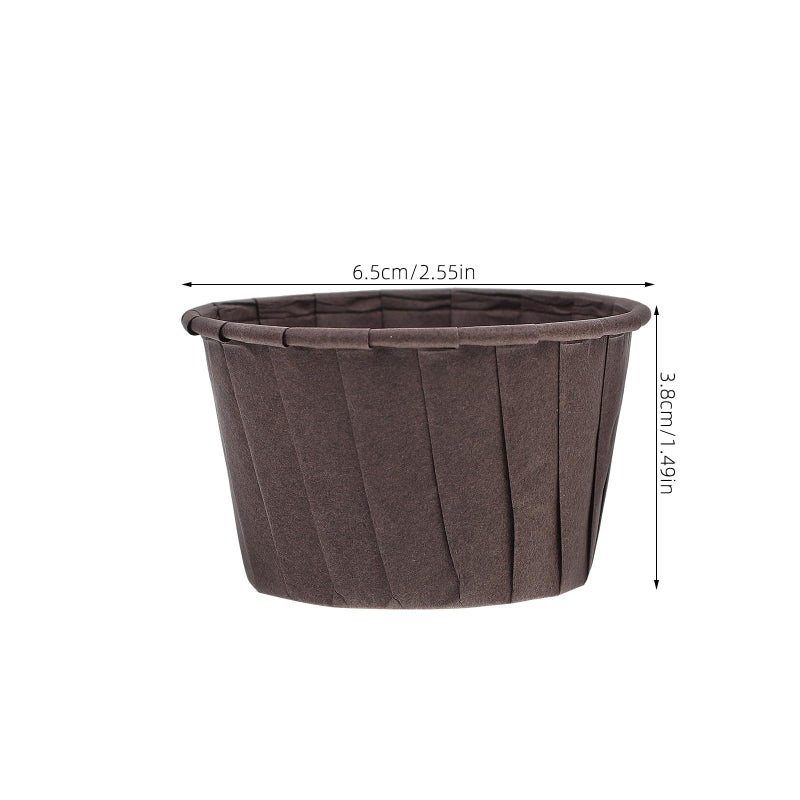 Brown Paper Cupcake Liners 50pcs Baking Cups For Muffins And Home Baking - Image 3