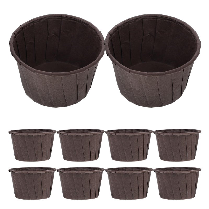 Brown Paper Cupcake Liners 50pcs Baking Cups For Muffins And Home Baking - Image 2