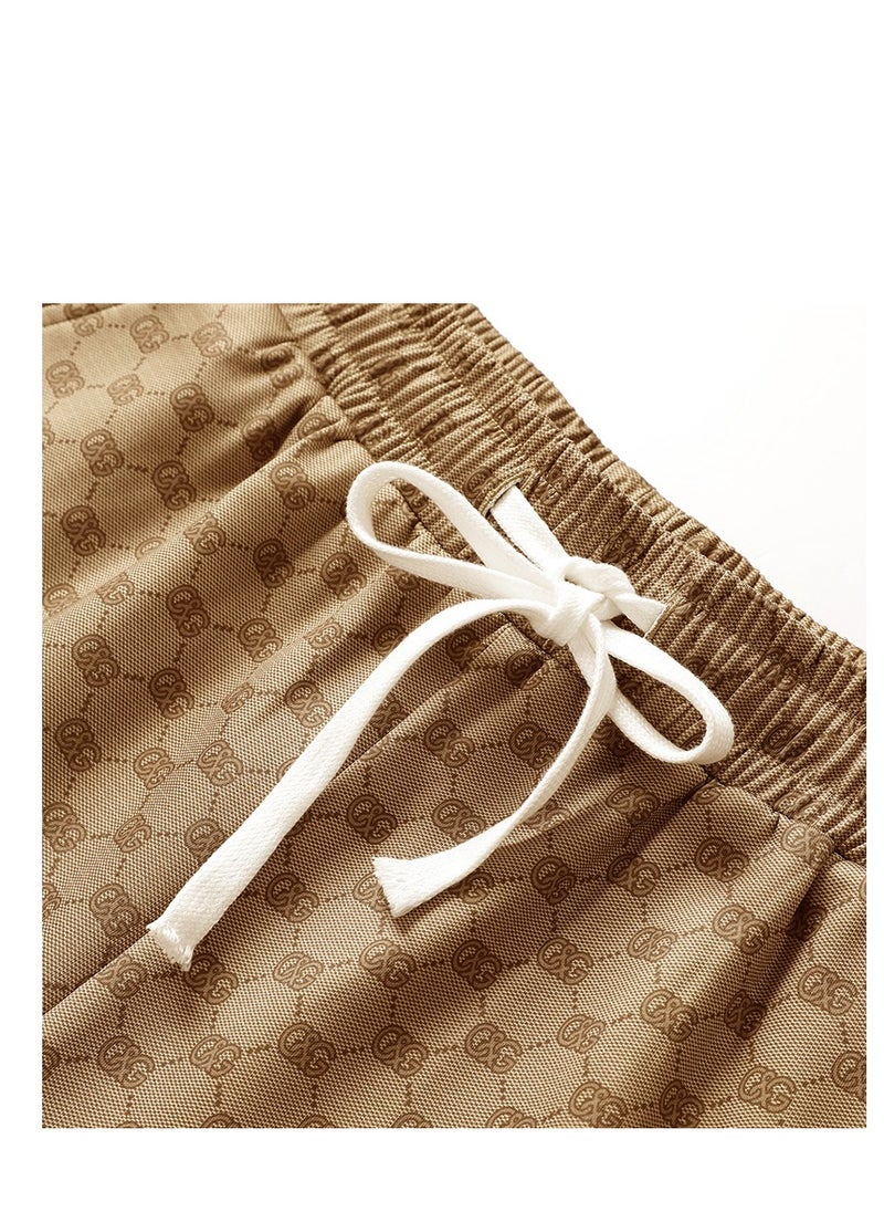 G&G AVENUE - Spring and autumn New High Quality Men's Drawstring Casual Sports Pants  Jogging Fashion Pure Cotton Exercise Outdoor Versatile Drawstring Elastic Sports Pants - Image 1