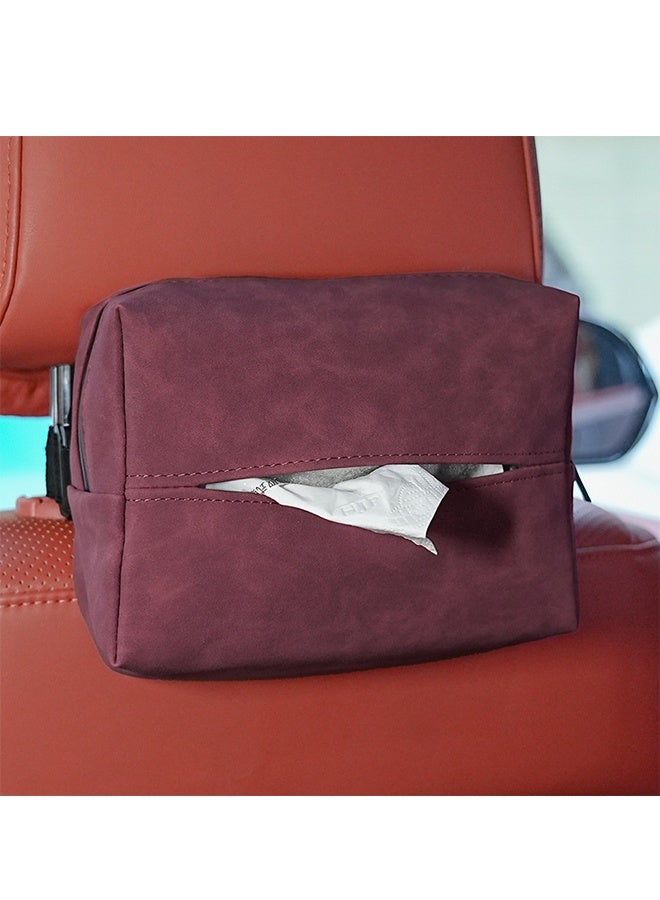 Car Tissue Holder for 120 Standard Tissue Vehicle Seat Extra Large Suede Tissue Box Cover Napkin Box - Image 2