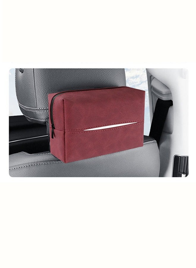 Car Tissue Holder for 120 Standard Tissue Vehicle Seat Extra Large Suede Tissue Box Cover Napkin Box - Image 3