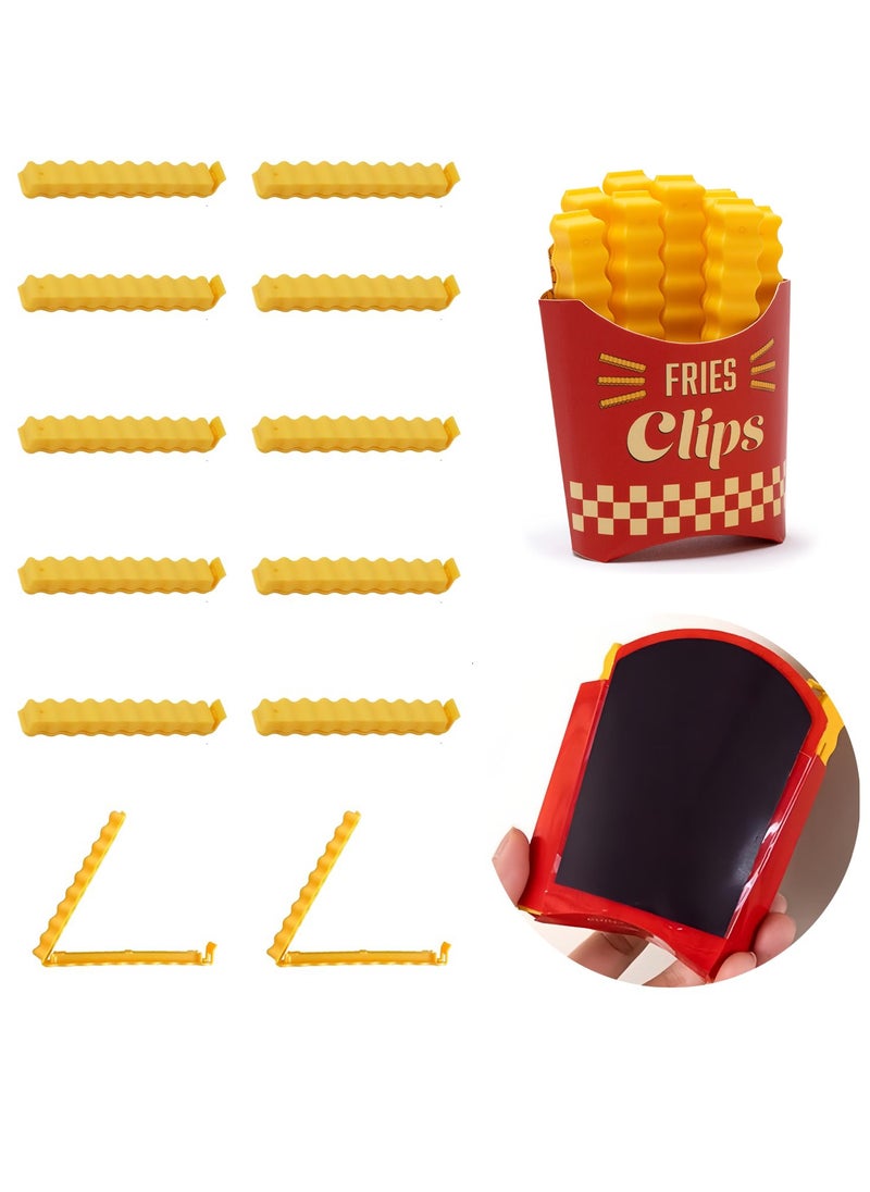 SYOSI - Fun Fries Magnetic Clips Fries Clips 24 Cute French Fries Shaped Bag Clips | Cute and Practical Kitchen Accessory  for Seal Opened Food Packages  Keep Food Fresh and Organized  Idea Gift - Image 1