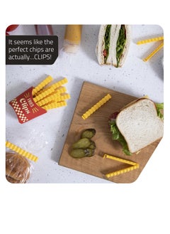 SYOSI Fun Fries Magnetic Clips Fries Clips 24 Cute French Fries Shaped Bag Clips | Cute and Practical Kitchen Accessory  for Seal Opened Food Packages  Keep Food Fresh and Organized  Idea Gift  - Image 2