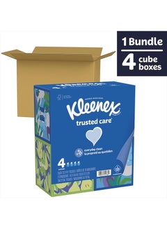 Kleenex Trusted Care Facial Tissues, 4 Cube Boxes, 70 Tissues per Box, 2-Ply (280 Total Tissues), Packaging May Vary  - Image 2