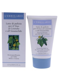 L'Erbolario L'Erbolario Cucumber And Witch Hazel Cleansing Milk - Gentle, Creamy - Closes Up Any Dilated Pores - Leaving Your Skin Velvety Smooth - With Cucumber And Witch Hazel - For The Face - 4.2 Oz Cleanser 