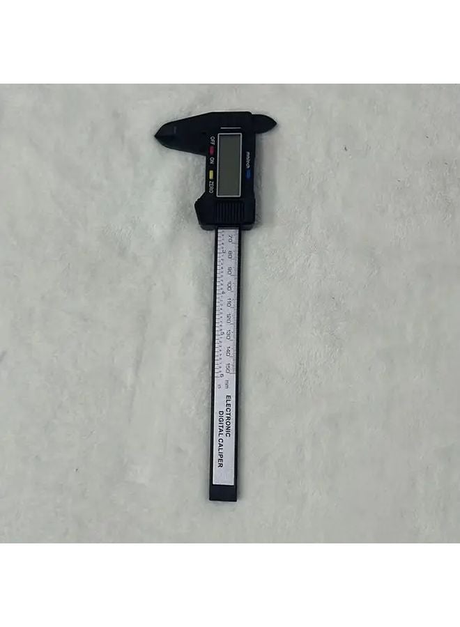 Black Digital Caliper with LCD Display 150mm Carbon Fiber Measuring Tool - Image 1